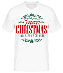 Merry Christmas Label · Camiseta básica para hombre