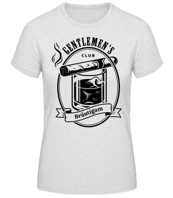 Gentlemen's Club Bräutigam Schwarz - Frauen T-Shirt B&C - Grau meliert - Vorne