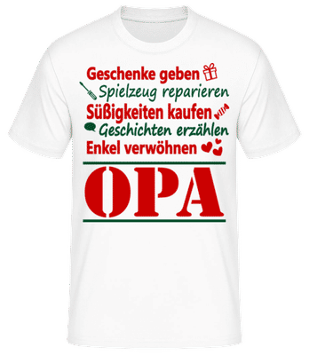 Der Perfekte Opa - Männer Basic T-Shirt - Weiß - Vorne