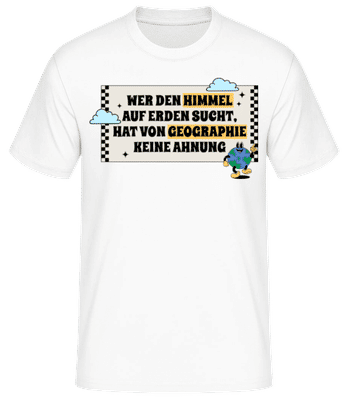 Im Geographieunterricht Geschlafen - Männer Basic T-Shirt - Weiß - Vorne