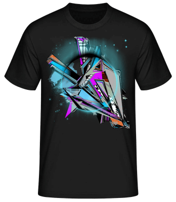 Geometrie Graffiti - Männer Basic T-Shirt - Schwarz - Vorne