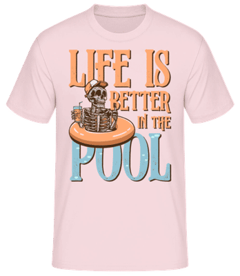 Better In The Pool - Pánske basic tričko - Ružová - Predné