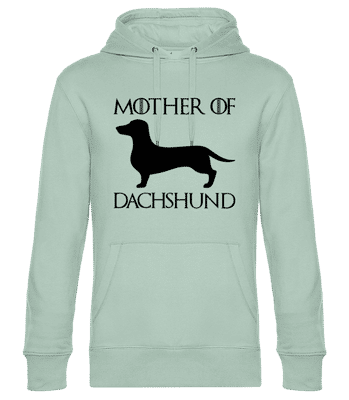 Mother Of Dachshund - Unisex Premium Hoodie - Mint Green - Front