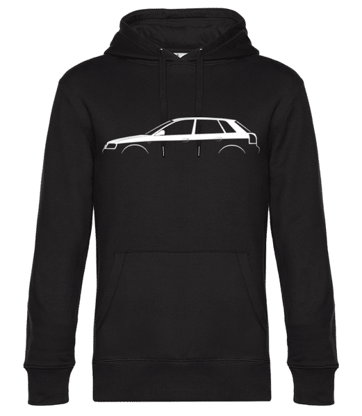 Aperçu: 'Audi A3 Sportback (8L)' Silhouette - Sweat à capuche premium Unisexe - Noir - Devant