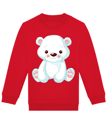 Sweet Polar Bear - Kids' standard sweatshirt - Red - Front