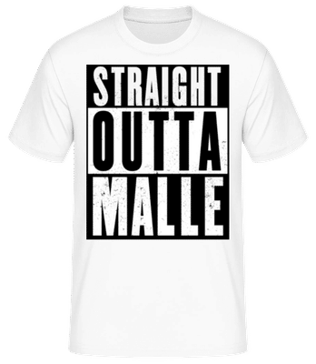 Straight Outta Malle Black - Männer Basic T-Shirt - Weiß - Vorne