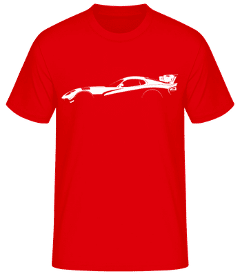 'Dodge Viper ACR' Silhouette - Pánske basic tričko - Červená - Predné