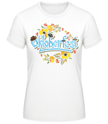 Oktoberfest Flowers - Frauen Basic T-Shirt - Weiß - Vorne
