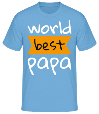 World Best Papa - Men's Basic T-Shirt - Light blue - Front