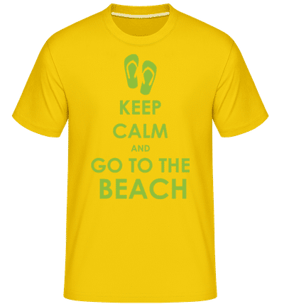 Go To The Beach -  Shirtinator Men's T-Shirt - Golden yellow - Front