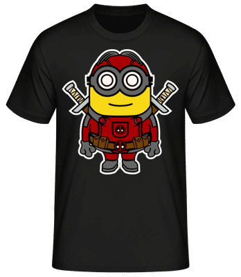 Minion Deadpool - Männer Basic T-Shirt - Schwarz - Vorne