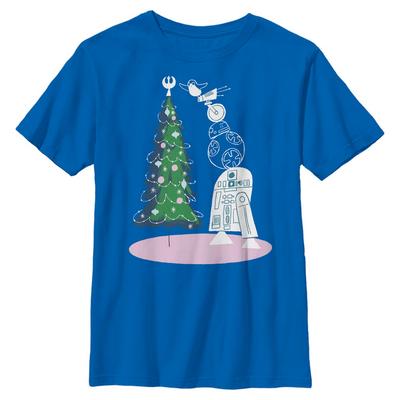 Star Wars - Droid Tree - Christmas - Kids T-Shirt - Royal blue - Front