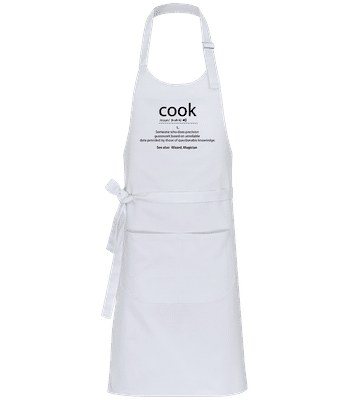 Cook Description - Professional Apron - White - Front