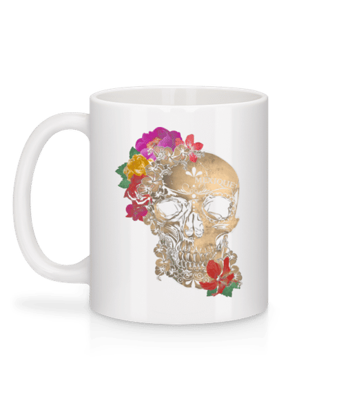 Aperçu: Crâne Mexique - Mug en céramique blanc - Blanc - Derrière