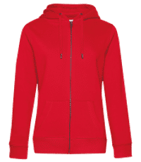 Frauen Standard Sweatjacke - Rot - Vorne