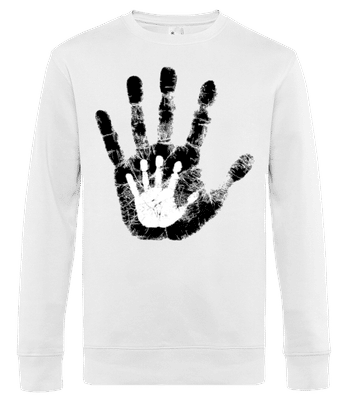 Hand Eltern Kind - Männer Standard Pullover - Weiß - Vorne