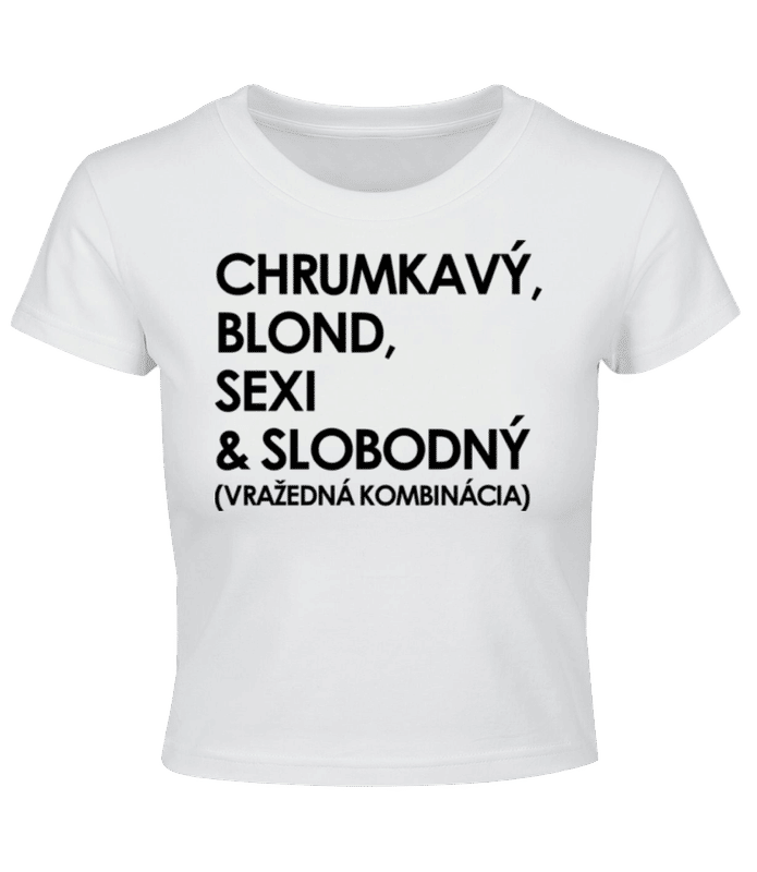 Náhľad: Chrumkavý Blond Sexi A Slobodný - Crop top - Biela - Predné