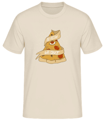 In Pizza We Crust - Pánske basic tričko - Krémová - Predné