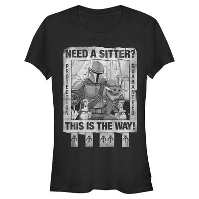 Star Wars - The Mandalorian - Mando & Child Protection Guaranteed - Mujeres Camiseta - Negro - delante