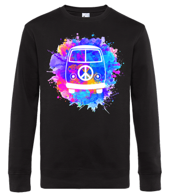 Hippie Bus - Men's standard sweatshirt - Black - Front