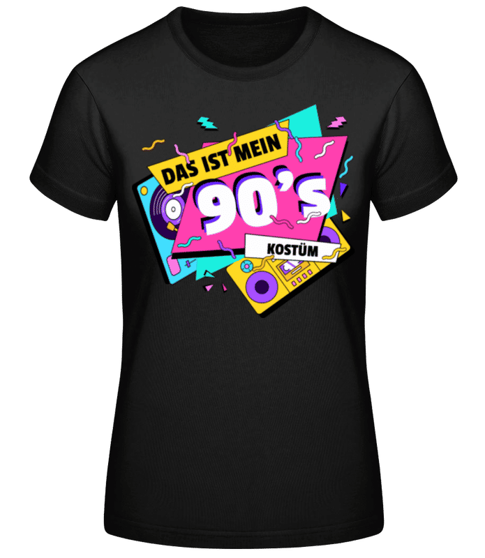 Vorschau: Mein 90s Outfit - Frauen Basic T-Shirt - Schwarz - Vorne