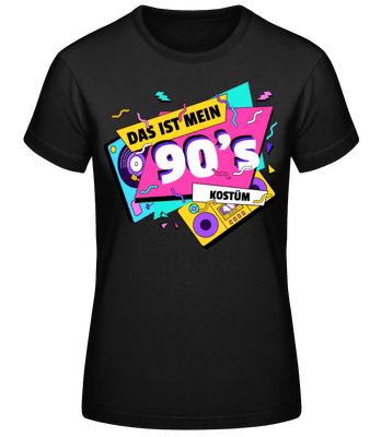 Mein 90s Outfit - Frauen Basic T-Shirt - Schwarz - Vorne