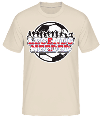 Football England Legends Needed - Men's Basic T-Shirt - Cream - Front