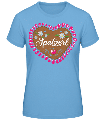 Spatzerl - Frauen Basic T-Shirt - Hellblau - Vorne