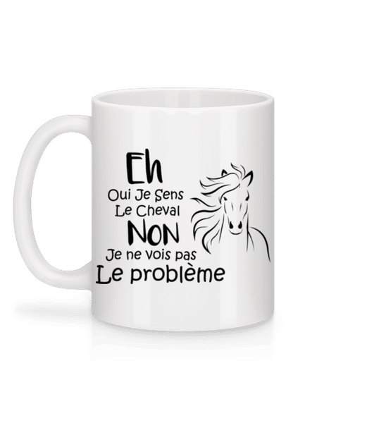 Aperçu: Oui Je Sens Le Cheval - Mug en céramique blanc - Blanc - Derrière