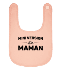 Mini Version De Maman - Bavoir Bébé bio - Rose - Devant