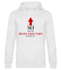Beste Freundin Der Welt - Unisex Premium Hoodie - Weiß - Vorne