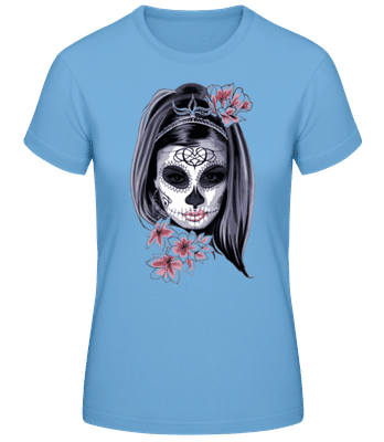 Masque De Fille Terrifiante - T-shirt standard Femme - Bleu clair - Devant