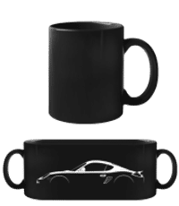 'Porsche Cayman R 987' Silhouette - Black Mug - Black - Front