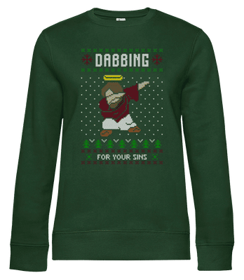 Dabbing Jesus - Women's standard sweatshirt - Bottle green - Front