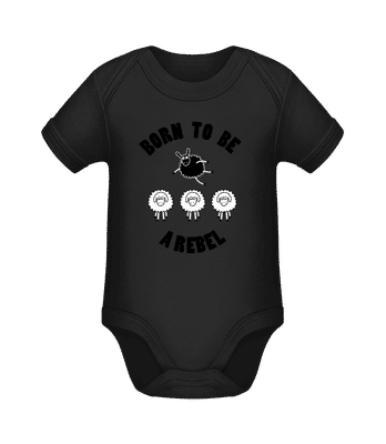 Born To Be A Rebel - Bio body pre deti - Čierna - Predné