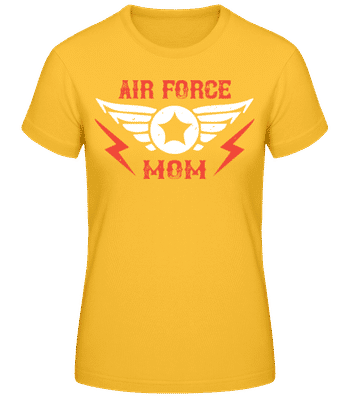 Air Force Mom - Women's Basic T-Shirt - Golden yellow - Front