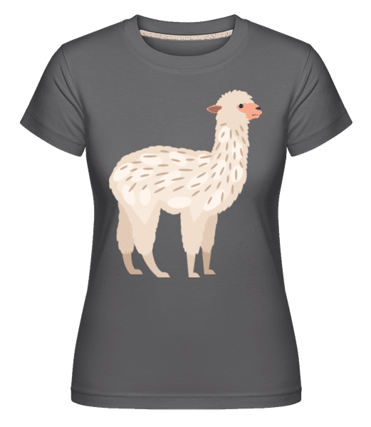 Preview: Alpaca -  Shirtinator Women's T-Shirt - Anthracite - Front