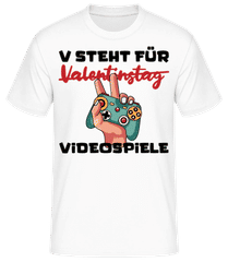 V Steht Für Videospiele · Männer Basic T-Shirt