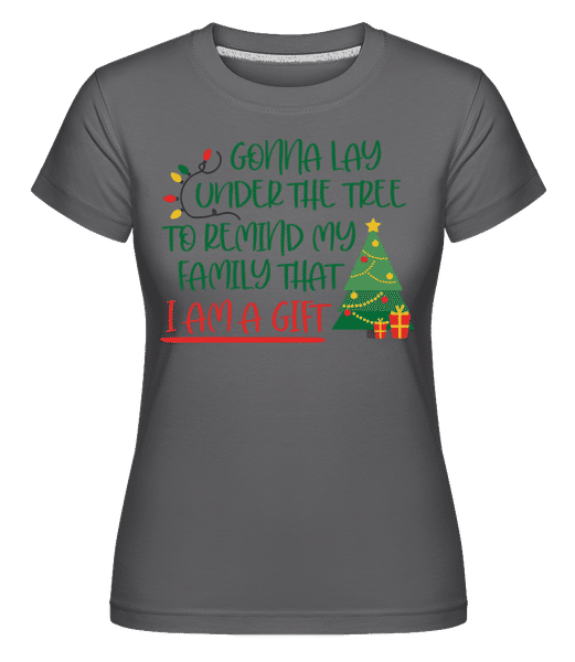 Preview: Gonna Lay Under The Tree -  Shirtinator Women's T-Shirt - Anthracite - Front