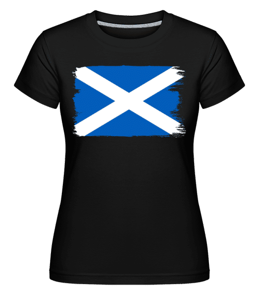 Aperçu: Drapeau Ecosse -  T-shirt Shirtinator femme - Noir - Devant