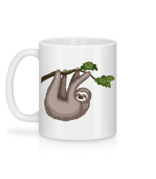 Aperçu: Indolence Se Bloque Sur La Branche - Mug en céramique blanc - Blanc - Derrière
