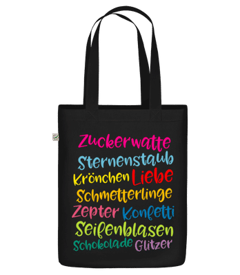 Einhorntasche - Bio Tasche - Schwarz - Vorne