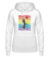Volleyball Retro Woman - Women's Hoodie - White - Front