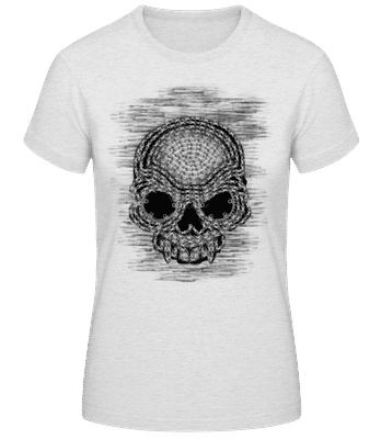 Chaînes De Vélo Crâne - T-shirt femme B&C - Gris chiné - Devant