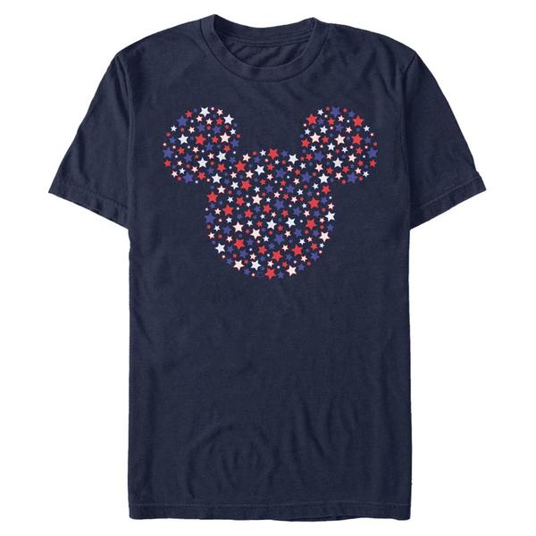 Aperçu: Disney - Mickey Mouse - Mickey Stars and Ears - Homme T-shirt - Bleu marine - Devant