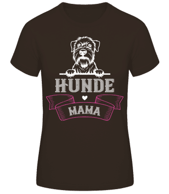 Hunde Mama - Frauen Basic T-Shirt - Braun - Vorne