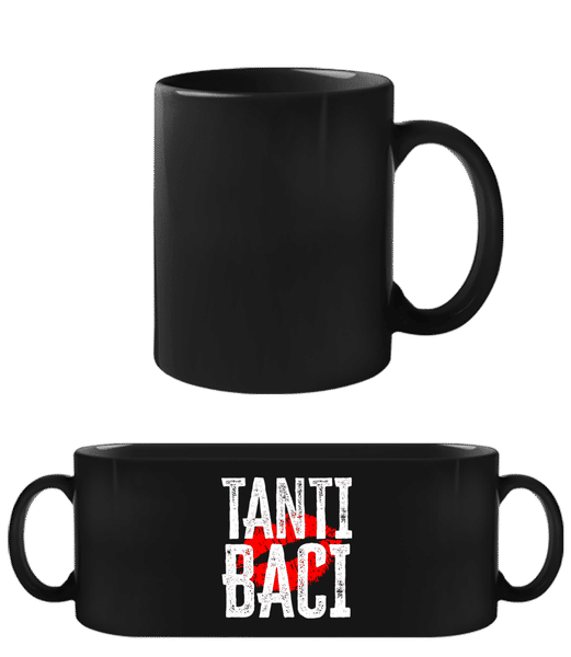 Vorschau: Tanti Baci - Schwarze Tasse - Schwarz - Vorne