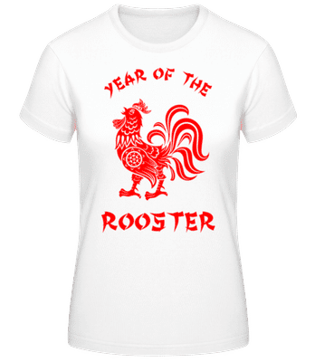 Chinese Zodiac Year Of The Rooster - Dámske basic tričko - Biela - Predné