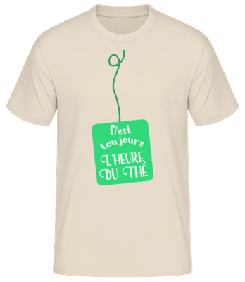 C’est Toujours L’heure Du Thé - T-shirt standard Homme - Crème - Devant