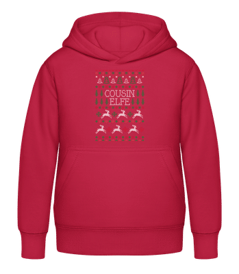 Cousin Elfe - Sweat à capuche Enfant - Rouge - Devant